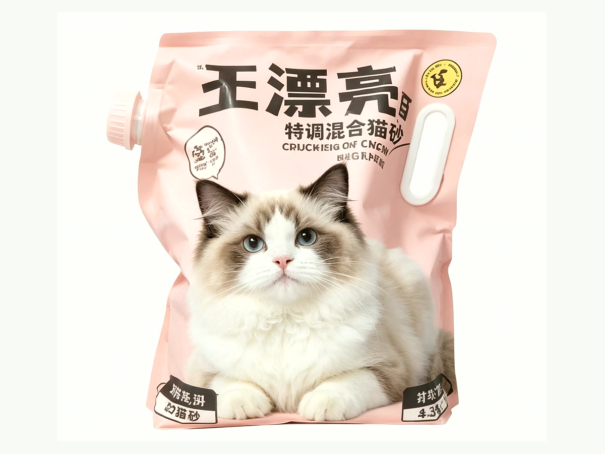 Sample pouch for odor-control bentonite cat litter