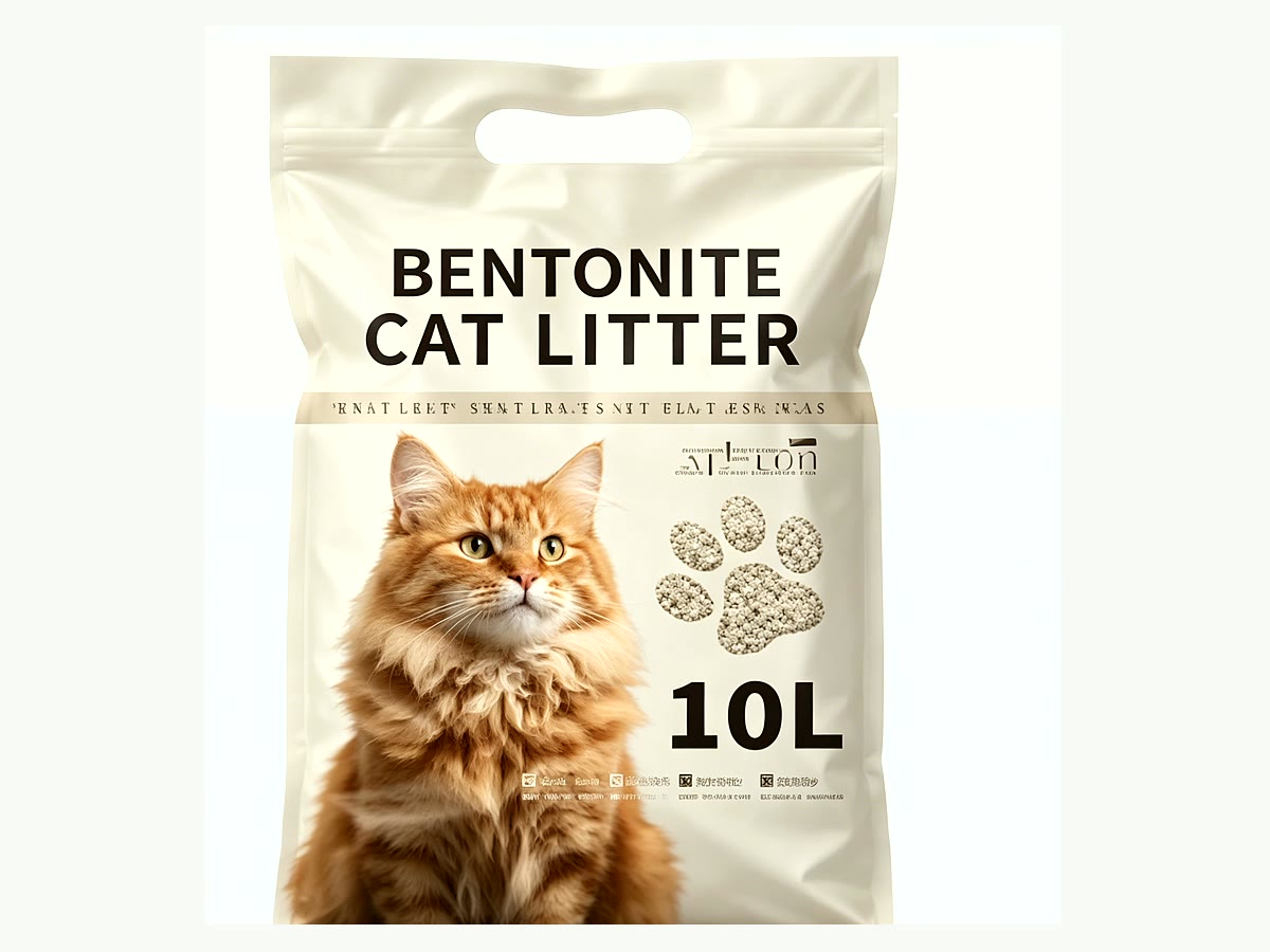 Three-side seal bag for private label cat litter